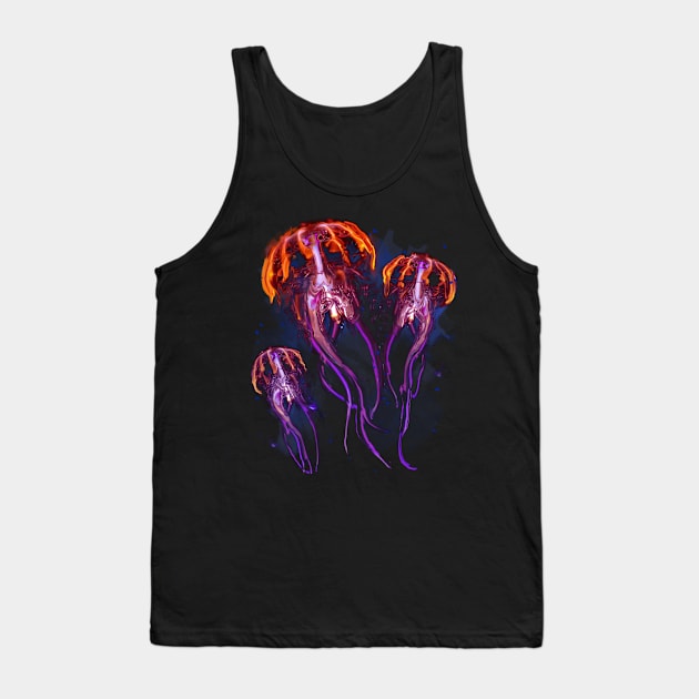 Jellyfish, Swimming In The Ocean Tank Top by Area31Studios